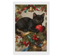 NTVOWPZO 5D Diamond Art Kits for Adults Beginners DIY Cat on The Christmas Tree Full Drill Diamond Painting Gem Art Kits Round Diamonds Dots Kit Paint by Numbers for Crafts Gift Home Wall Decor 8x12