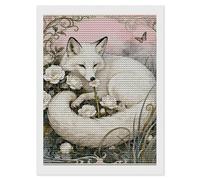 NTVOWPZO 5D Diamond Art Kits for Adults Beginners DIY Fox Camellia Cluster Full Drill Diamond Painting Gem Art Kits Round Diamonds Dots Kit Paint by Numbers for Crafts Gift Home Wall Decor 12x16