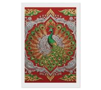 NTVOWPZO 5D Diamond Art Kits for Adults Beginners DIY Golden Tribal Pattern Full Drill Diamond Painting Gem Art Kits Round Diamonds Dots Kit Paint by Numbers for Crafts Gift Home Wall Decor 8x12