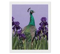 NTVOWPZO 5D Diamond Art Kits for Adults Beginners DIY Green Peafowl by Iris Full Drill Diamond Painting Gem Art Kits Round Diamonds Dots Kit Paint by Numbers for Crafts Gift Home Wall Decor 16x20