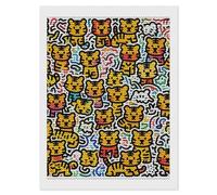 NTVOWPZO 5D Diamond Art Kits for Adults Beginners DIY Little Tiger Graffiti Full Drill Diamond Painting Gem Art Kits Round Diamonds Dots Kit Paint by Numbers for Crafts Gift Home Wall Decor 12x16