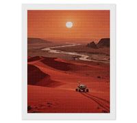NTVOWPZO 5D Diamond Art Kits for Adults Beginners DIY Mars Red Desert Full Drill Diamond Painting Gem Art Kits Round Diamonds Dots Kit Paint by Numbers for Crafts Gift Home Wall Decor 16x20