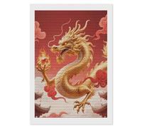 NTVOWPZO 5D Diamond Art Kits for Adults Beginners DIY Oriental Dragon Orb Full Drill Diamond Painting Gem Art Kits Round Diamonds Dots Kit Paint by Numbers for Crafts Gift Home Wall Decor 8x12