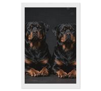 NTVOWPZO 5D Diamond Art Kits for Adults Beginners DIY Rottweiler Wallpaper Full Drill Diamond Painting Gem Art Kits Round Diamonds Dots Kit Paint by Numbers for Crafts Gift Home Wall Decor 8x12