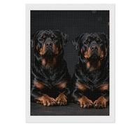 NTVOWPZO 5D Diamond Art Kits for Adults Beginners DIY Rottweiler Wallpaper Full Drill Diamond Painting Gem Art Kits Round Diamonds Dots Kit Paint by Numbers for Crafts Gift Home Wall Decor 12x16