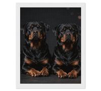 NTVOWPZO 5D Diamond Art Kits for Adults Beginners DIY Rottweiler Wallpaper Full Drill Diamond Painting Gem Art Kits Round Diamonds Dots Kit Paint by Numbers for Crafts Gift Home Wall Decor 16x20