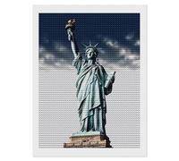 NTVOWPZO 5D Diamond Art Kits for Adults Beginners DIY Statue of Liberty Full Drill Diamond Painting Gem Art Kits Round Diamond Dots Kit Paint by Numbers for Crafts Gift and Home Wall Decor 12"x16"