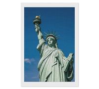 NTVOWPZO 5D Diamond Art Kits for Adults Beginners DIY Statue of Liberty Full Drill Diamond Painting Gem Art Kits Round Diamond Dots Kit Paint by Numbers for Crafts Gift and Home Wall Decor 8"x12"