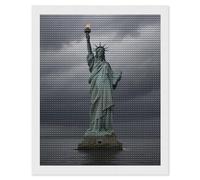 NTVOWPZO 5D Diamond Art Kits for Adults Beginners DIY Statue of Liberty Full Drill Diamond Painting Gem Art Kits Round Diamonds Dots Kit Paint by Numbers for Crafts Gift Home Wall Decor 16x20