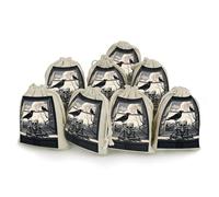 NTVOWPZO 8PCS A Raven on The Windowsill Cotton Drawstring Bag 5x7 Inch Small Cloth Gift Bags with Drawstring, Reusable Muslin Bags Pouches, Empty Candy Bag for Wedding Party Birthday Favors