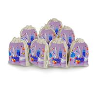 NTVOWPZO 8PCS Abstract Chemistry Illustration Cotton Drawstring Bag 5x7 Inch Small Cloth Gift Bags with Drawstring, Reusable Muslin Bags Pouches, Empty Candy Bag for Wedding Party Birthday Favors