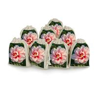 NTVOWPZO 8PCS Hibiscus Cotton Drawstring Bag 5x7 Inch Small Cloth Gift Bags with Drawstring, Reusable Muslin Bags Pouches, Empty Candy Bag for Wedding Party Birthday Favors