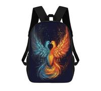 NTVOWPZO All-Weather Fire And Water Phoenix Laptop Backpack for Men Women Water Resistant Travel Carry on Backpack Work Business Commuter Daypack for Hiking Camping Cycling Climbing Black
