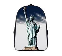 NTVOWPZO All-Weather Statue of Liberty Laptop Backpack for Men Women Water Resistant Travel Carry on Backpack Work Business Commuter Daypack for Hiking Camping Cycling Climbing