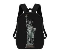 NTVOWPZO All-Weather Statue of Liberty Laptop Backpack for Men Women Water Resistant Travel Carry on Backpack Work Business Commuter Daypack for Hiking Camping Cycling Climbing Black