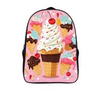 NTVOWPZO All-Weather Sweet Ice Cream Laptop Backpack for Men Women Water Resistant Travel Carry on Backpack Work Business Commuter Daypack for Hiking Camping Cycling Climbing