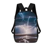 NTVOWPZO All-Weather Thunder And Lightning Laptop Backpack for Men Women Water Resistant Travel Carry on Backpack Work Business Commuter Daypack for Hiking Camping Cycling Climbing Black
