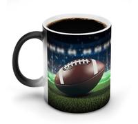 NTVOWPZO American Football Magic Color Changing Coffee Mug, 11 Oz Ceramic Cup with Handle, Heat Sensitive Heat Changing Mug Temperature Changing Mugs for Office Home, Personalized Gift