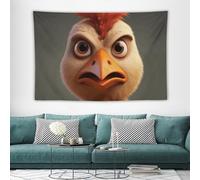 NTVOWPZO Angry Cartoon Chicken Wall Tapestry with Hanging Kits Decorative Tapestry Aesthetic Large Wall Tapestries for Living Room Bedroom Apartment Dorm Backdrop Decor 60"x90"