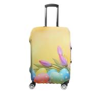 NTVOWPZO April Easter Travel Luggage Cover Spandex Suitcase Protector Washable Baggage Covers Elastic Scratch-Resistant Luggage Cover Protector Fits 18-32 Inch Luggage, April Easter, L