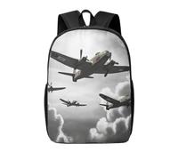 NTVOWPZO Backpack for Women Men's Casual Daypack Dahlia Flower Hiking Rucksack Outdoor Travel Bag, World War 2 Aircraft, One Size