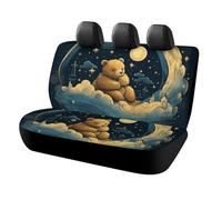 NTVOWPZO Bear on The Moon Car Seat Cover Back Universal Auto Bench Rear Seat Protector Covers Non-Slip Automotive Interior Covers Fit Most Cars, SUV, Vans, Trucks Seats Cover for Car Accessories