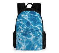 NTVOWPZO Blue Water Ripples Travel Backpack for Women Men Carry On Backpack Luggage Daypack 15.6 Inch Laptop Backpack
