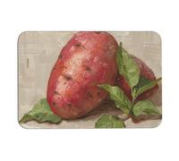 NTVOWPZO Bright Red Sweet Potato Stone Bath Mats Bright Red Sweet Potato Diatomaceous Earth Bath Mat Super Absorbent Bathroom Floor Mat Quick Drying Shower Mat for Shower Bathtub Bathroom Accessory