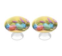 NTVOWPZO Cabinet Handles Round Drawer Pulls April Easter Dresser Knobs for Cabinets and Drawers Handle for Bathroom Cupboard Drawers Cabinet Pulls for Kitchen Door