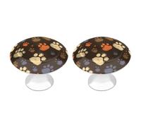 NTVOWPZO Cabinet Handles Round Drawer Pulls Dog Paws Print Dresser Knobs for Cabinets and Drawers Handle for Bathroom Cupboard Drawers Cabinet Pulls for Kitchen Door
