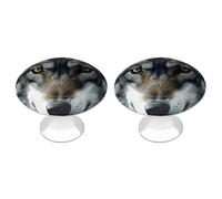 NTVOWPZO Cabinet Handles Round Drawer Pulls Forest Wolf Eyes Dresser Knobs for Cabinets and Drawers Handle for Bathroom Cupboard Drawers Cabinet Pulls for Kitchen Door