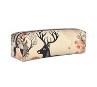 NTVOWPZO Capacity Pencil Case Large Pencil Pouch The Lonely Deer Is Beige Pencil Bag for Office Small Zipper Pouch for Pencils