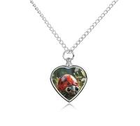 NTVOWPZO Cartoon Ladybug Urn Necklace for Ashes 27.6'' Chain with Filling Kit Pet Cremation Jewelry Charm Silver Pendant Necklace Dog Cat Ashes Keepsakes Memorial Gift for Women Men Pet Lover