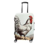 NTVOWPZO Chicken Sketch Travel Luggage Cover Spandex Suitcase Protector Washable Baggage Covers Elastic Scratch-Resistant Luggage Cover Protector Fits 18-32 Inch Luggage, Chicken sketch, L