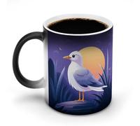 NTVOWPZO Coastal Painter Magic Color Changing Coffee Mug, 11 Oz Ceramic Cup with Handle, Heat Sensitive Heat Changing Mug Temperature Changing Mugs for Office Home, Personalized Gift