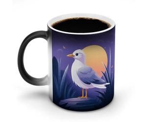 NTVOWPZO Coastal Painter Magic Color Changing Coffee Mug, 11 Oz Ceramic Cup with Handle, Heat Sensitive Heat Changing Mug Temperature Changing Mugs for Office Home, Personalized Gift