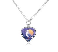 NTVOWPZO Coastal Painter Urn Necklace for Ashes 27.6'' Chain with Filling Kit Pet Cremation Jewelry Charm Silver Pendant Necklace Dog Cat Ashes Keepsakes Memorial Gift for Women Men Pet Lover