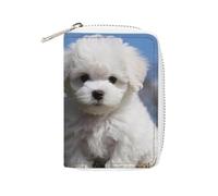 NTVOWPZO Credit Card Holder Wallet for Man Soft Business Card Holder Bichon Frise Dog Card Case with Zipper, style, 16x11.5cm, Style, 16x11.5cm