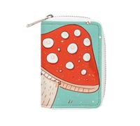 NTVOWPZO Credit Card Holder Wallet for Man Soft Business Card Holder Cartoon Mushroom Card Case with Zipper, style, 16x11.5cm, Style, 16x11.5cm