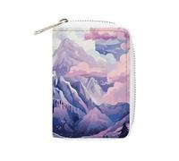 NTVOWPZO Credit Card Holder Wallet for Man Soft Business Card Holder Clouds over The Castle Card Case with Zipper, style, 16x11.5cm, Style, 16x11.5cm