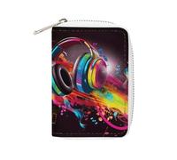 NTVOWPZO Credit Card Holder Wallet for Man Soft Business Card Holder Colorful Music Card Case with Zipper, style, 16x11.5cm, Style, 16x11.5cm