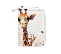NTVOWPZO Credit Card Holder Wallet for Man Soft Business Card Holder Cute Cartoon Funny Giraffes Card Case with Zipper, style, 16x11.5cm, Style, 16x11.5cm