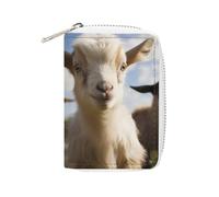 NTVOWPZO Credit Card Holder Wallet for Man Soft Business Card Holder Cute Goat Card Case with Zipper, style, 16x11.5cm, Style, 16x11.5cm