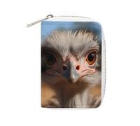 NTVOWPZO Credit Card Holder Wallet for Man Soft Business Card Holder Cute Ostrich Card Case with Zipper, style, 16x11.5cm, Style, 16x11.5cm