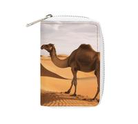NTVOWPZO Credit Card Holder Wallet for Man Soft Business Card Holder Desert Sand Camel Card Case with Zipper, style, 16x11.5cm, Style, 16x11.5cm