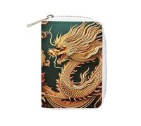 NTVOWPZO Credit Card Holder Wallet for Man Soft Business Card Holder Dragon Chinese Background Card Case with Zipper, style, 16x11.5cm, Style, 16x11.5cm