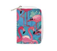 NTVOWPZO Credit Card Holder Wallet for Man Soft Business Card Holder Flamingos Card Case with Zipper, style, 16x11.5cm, Style, 16x11.5cm
