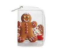 NTVOWPZO Credit Card Holder Wallet for Man Soft Business Card Holder Gingerbread Man Candy Card Case with Zipper, style, 16x11.5cm, Classic, Style, 16x11.5cm, Classic
