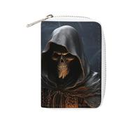 NTVOWPZO Credit Card Holder Wallet for Man Soft Business Card Holder Grim Reaper Card Case with Zipper, style, 16x11.5cm, Style, 16x11.5cm