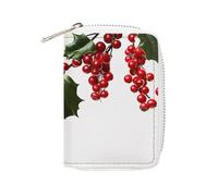 NTVOWPZO Credit Card Holder Wallet for Man Soft Business Card Holder Holly Berry Branches Card Case with Zipper, style, 16x11.5cm, Style, 16x11.5cm